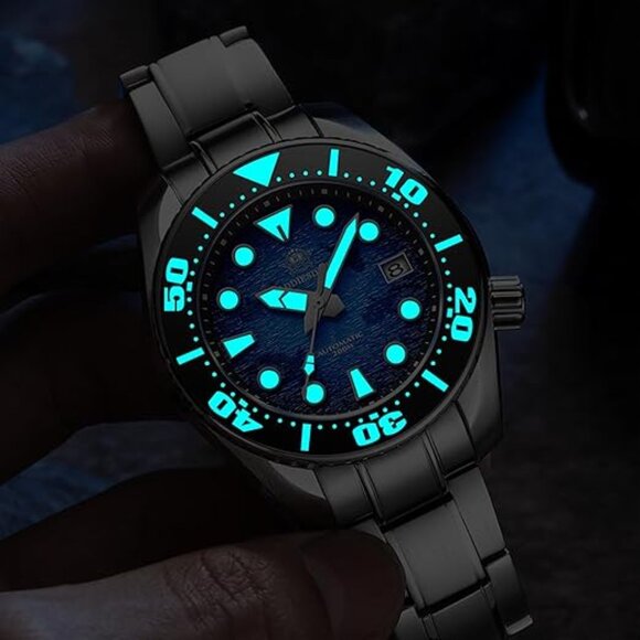 Men's Blue Deep Sea Diver Watch New Old Stock !!Bonus strap!! - Picture 5 of 5